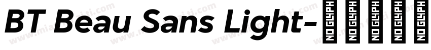 BT Beau Sans Light字体转换